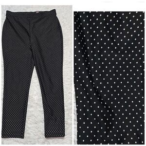 Chico’s So Slimming Brigitte Mini Dot Slim Pull-On Ankle Pants Size 1 30x24